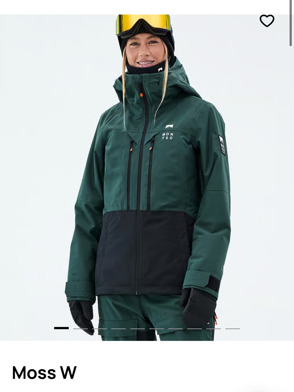 Montec Moss W Women's Forest Green and Black Ski Jacket